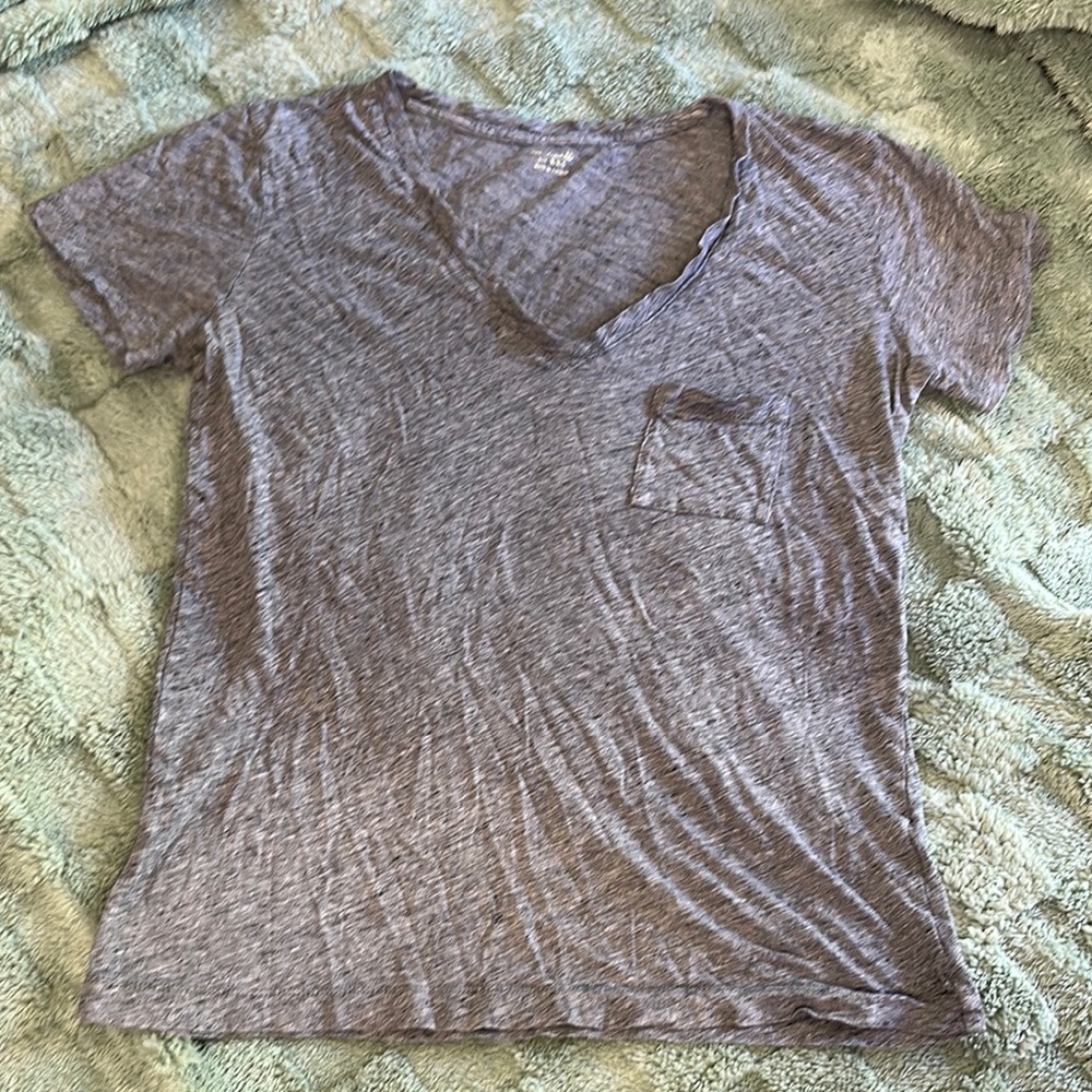 Madewell Gray Fitted Short Sleeve Tee‎